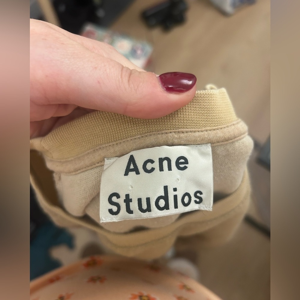 ACNE STUDIOS “Cassie Crewneck Sweater Beige Fleece” XXS - Picture 3 of 5